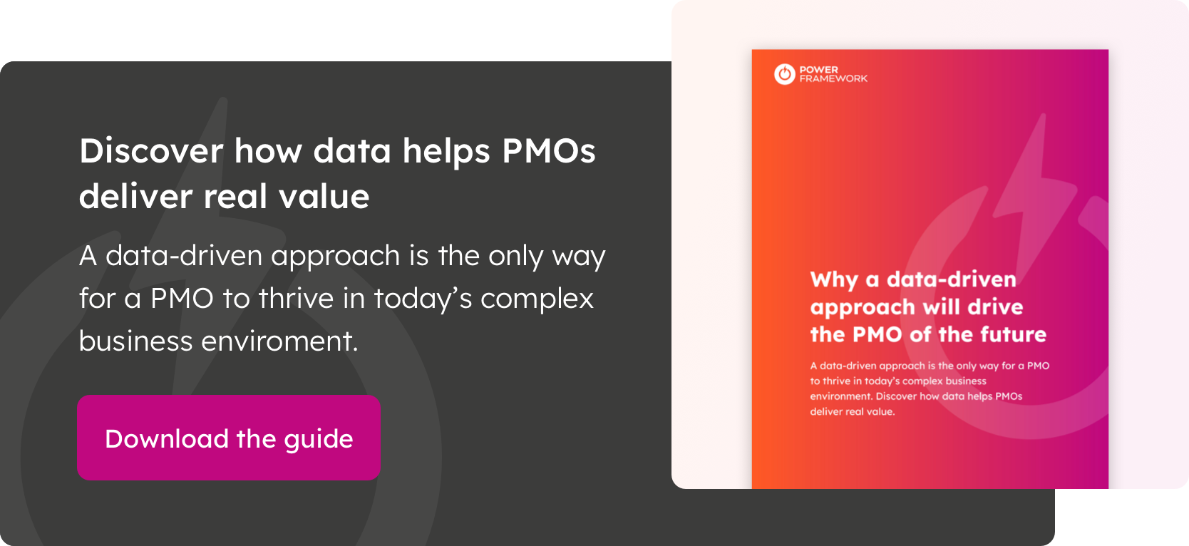 data-driven approach pmo guide